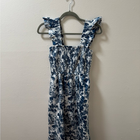 Blue Floral Midi Dress - Picture 2 of 6